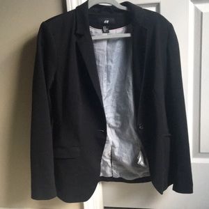 H&M Black Striped Blazer
